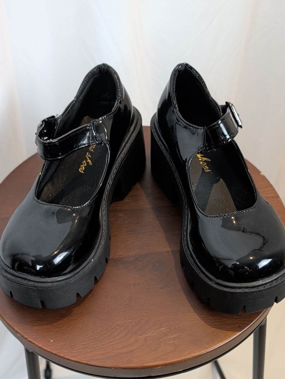 Patent Mary Jane Platform Shoes Black 35 - Picture 9 of 11